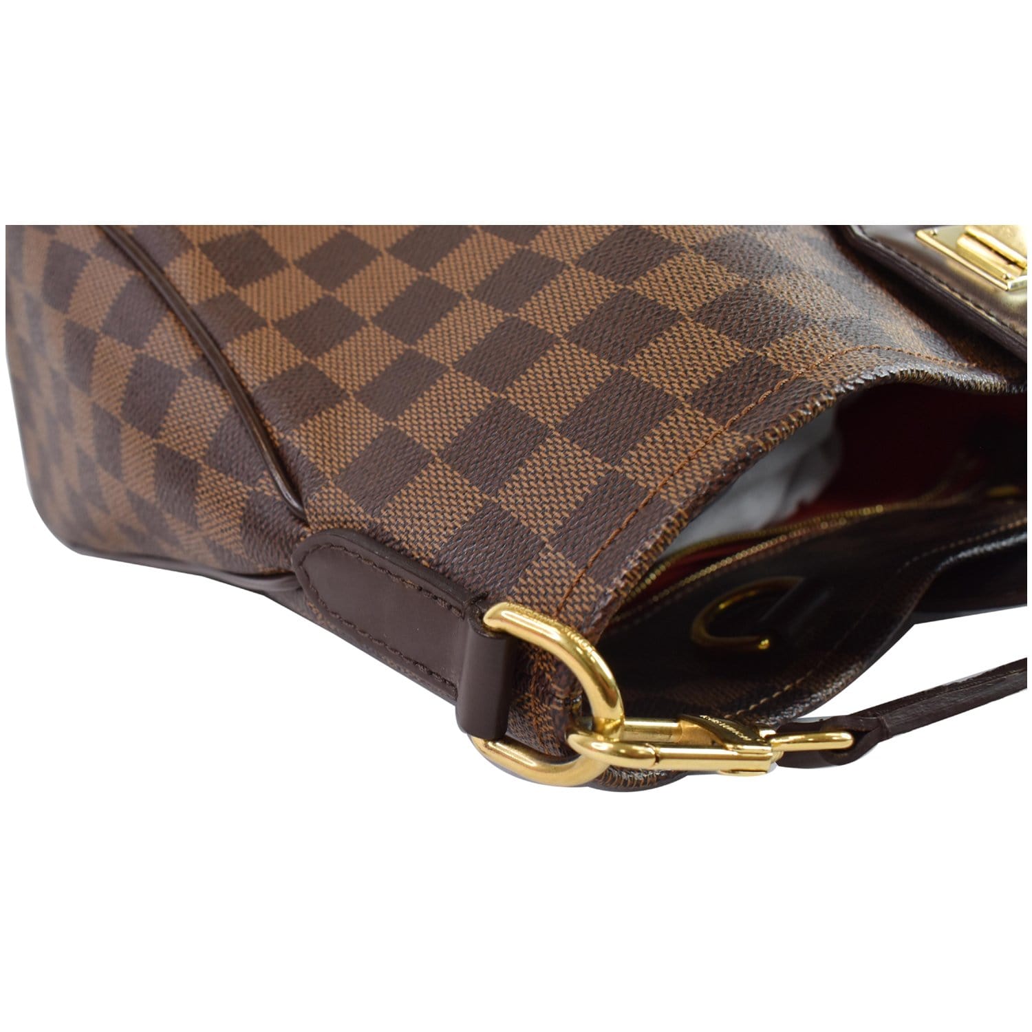 Louis Vuitton Brown Damier Ebene Cabas Mezzo Dark brown Leather Cloth  Pony-style calfskin ref.259018 - Joli Closet