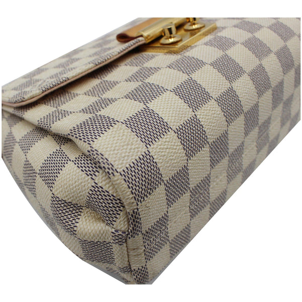 LOUIS VUITTON Croisette Damier Azur Satchel Crossbody Bag White