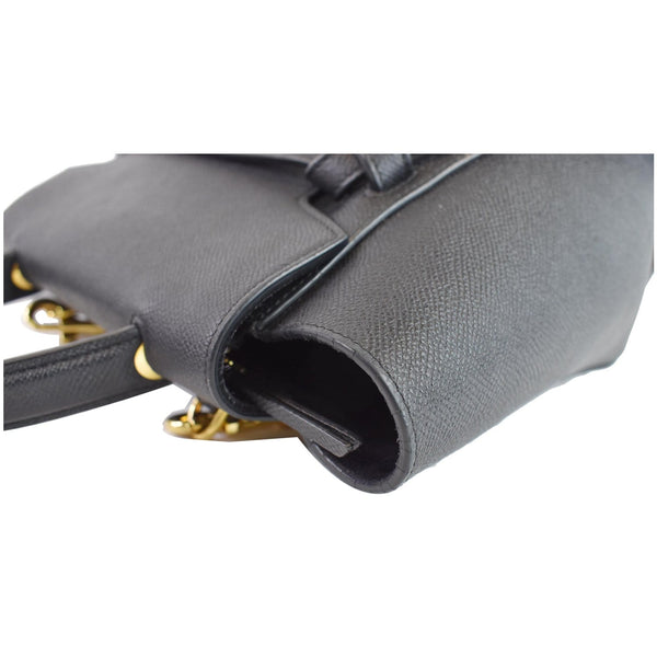CELINE Micro Belt Grained Calfskin 2Way Shoulder Bag Black