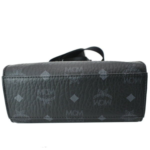 MCM Klassik Monogram Print Leather Tote Bag Black