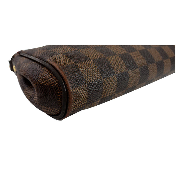 Louis Vuitton Pochette Eva Damier Ebene Crossbody Bag bottom edge