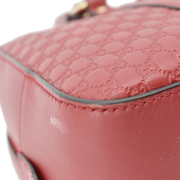 Gucci Microguccissima Small Leather Crossbody Bag Navy Red