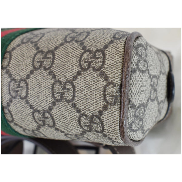 GUCCI Ophidia Small GG Supreme Canvas Web Belt Bag Brown 517076