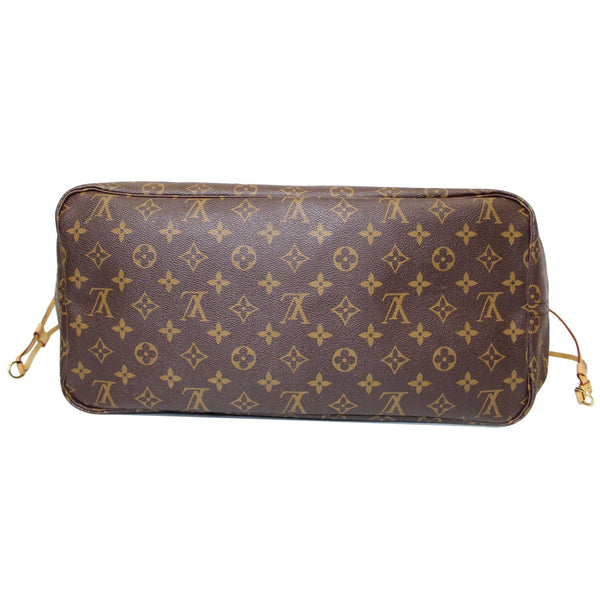 LV Neverfull GM Monogram Canvas Tote Shoulder Bag Brown corner view