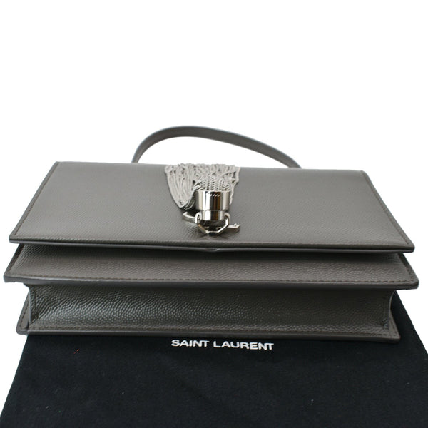 YVES SAINT LAURENT Small Kate Tassel Leather Shoulder Bag Grey - Hot Deals