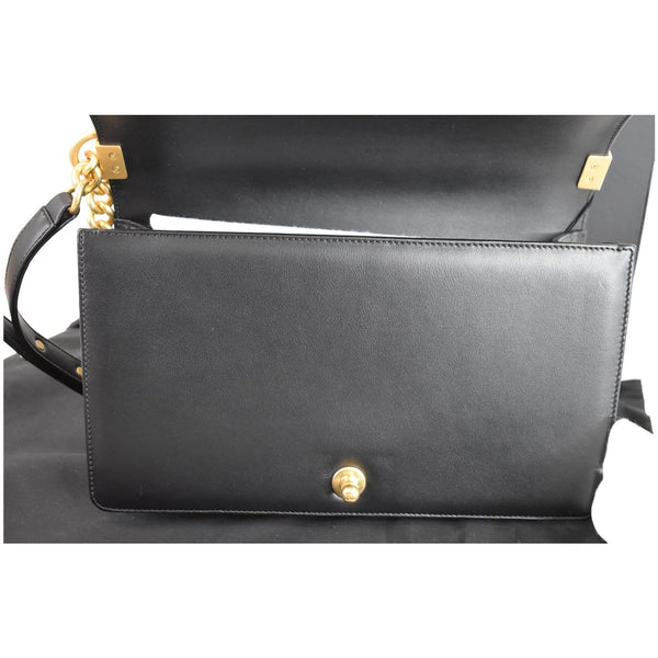 CHANEL New Medium Boy Flap Lambskin Leather Shoulder Bag Black