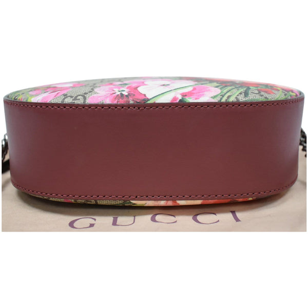 GUCCI GG Supreme Monogram Blooms Print Mini Chain Crossbody Bag Beige