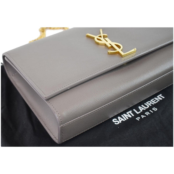 YVES SAINT LAURENT Kate Medium Leather Crossbody Bag Grey