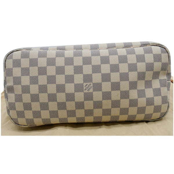 LOUIS VUITTON  Neverfull MM Damier Azur Tote Shoulder Bag White