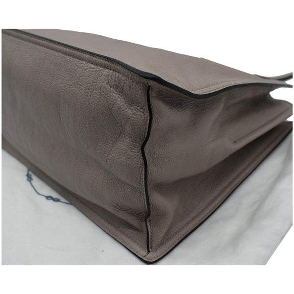 Prada Glace Calf Leather Etiquette Tote Bag Taupe 1BG122