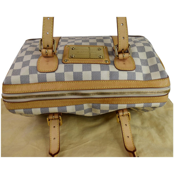 LOUIS VUITTON Berkeley Damier Azur Satchel Bag White