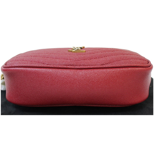 YVES SAINT LAURENT Mini Lou Grain De Poudre Camera Bag Red