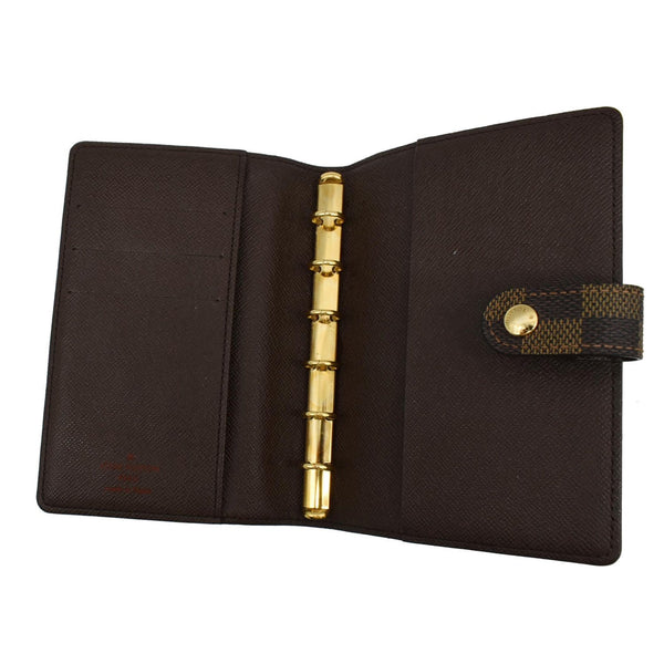 LOUIS VUITTON Agenda PM Damier Ebene Planner Cover Brown