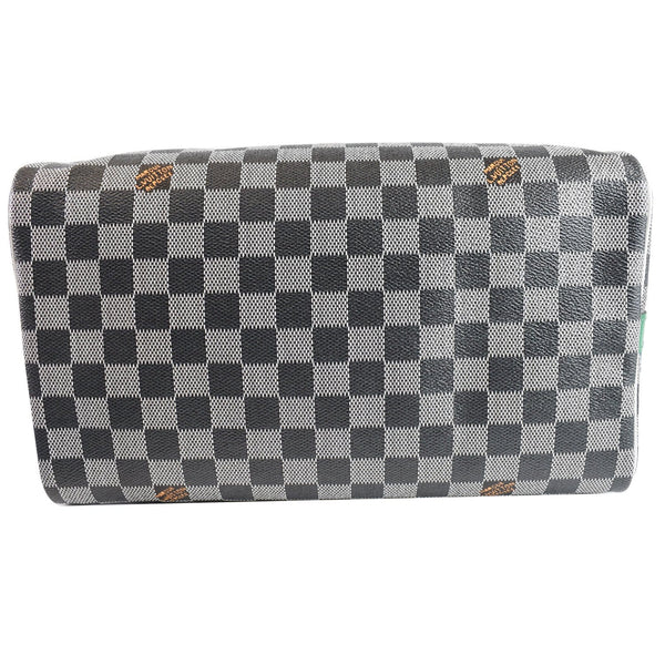 LOUIS VUITTON Speedy 30 Bandouliere Damier Shoulder Bag Black White