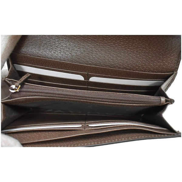 Gucci Ophidia GG Continental Supreme Canvas Wallet inside preview