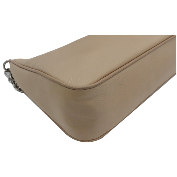 PRADA Re-Edition 2005 Nylon Shoulder Bag Beige