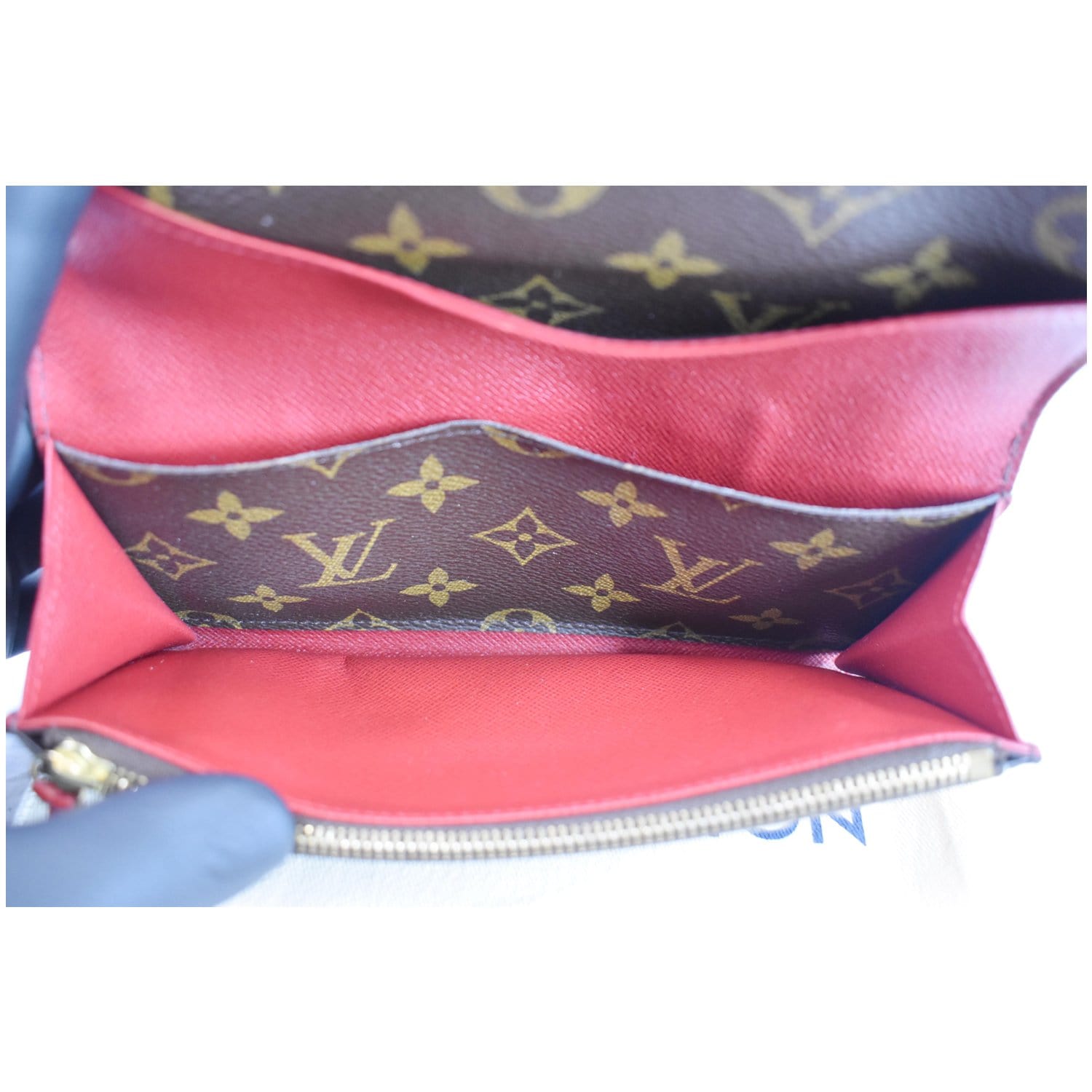 Emilie cloth wallet Louis Vuitton Brown in Cloth - 31435408