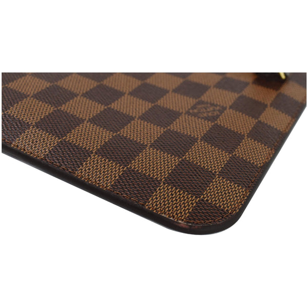 LOUIS VUITTON Wristlet Neverfull MM Damier Ebene Bag - bottom view