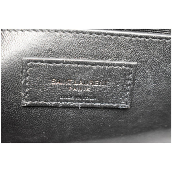 YVES SAINT LAURENT Envelope Mix Matelassé Chain Medium Leather Crossbody Bag Black