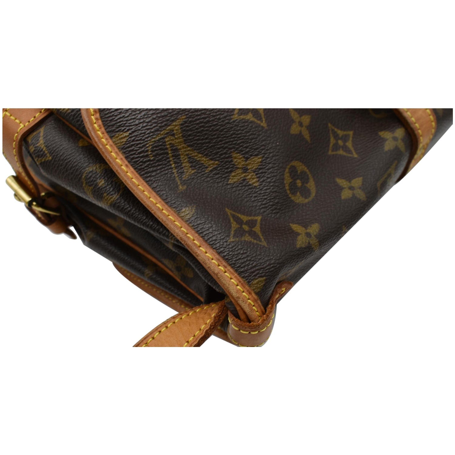 Saumur bag Louis Vuitton Brown in Cotton - 32273628