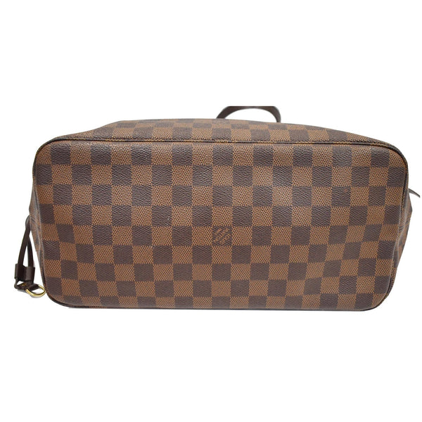 LOUIS VUITTON Neverfull MM Damier Ebene Tote Shoulder Bag Brown