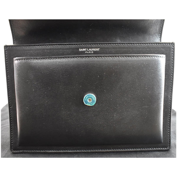 YVES SAINT LAURENT Monogram Sunset Medium Leather Shoulder Bag Black