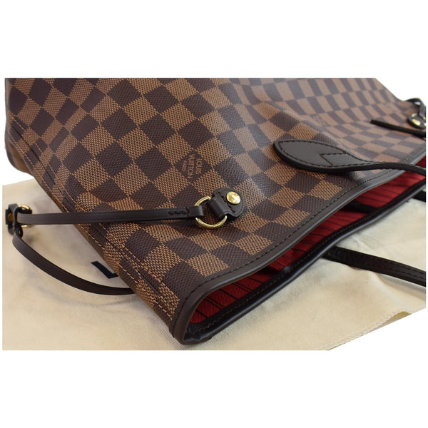 LOUIS VUITTON Neverfull MM Damier Ebene Tote Bag Brown