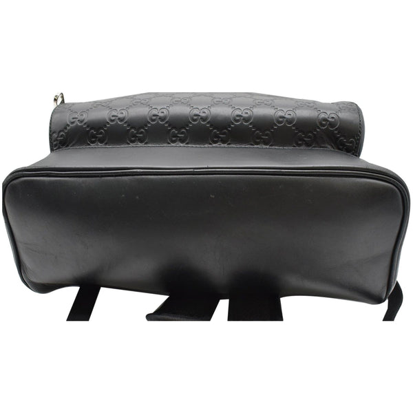 Preowned Gucci GG Signature Leather Backpack Bag Black