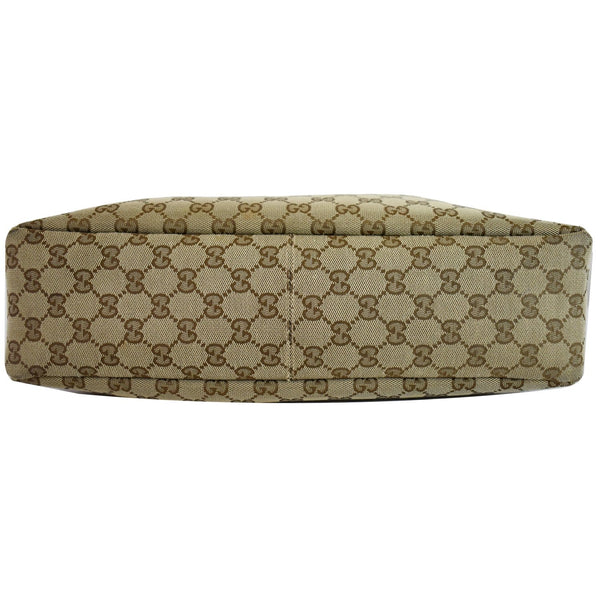 GUCCI Horsebit Medium GG Canvas Hobo Bag Beige 115867