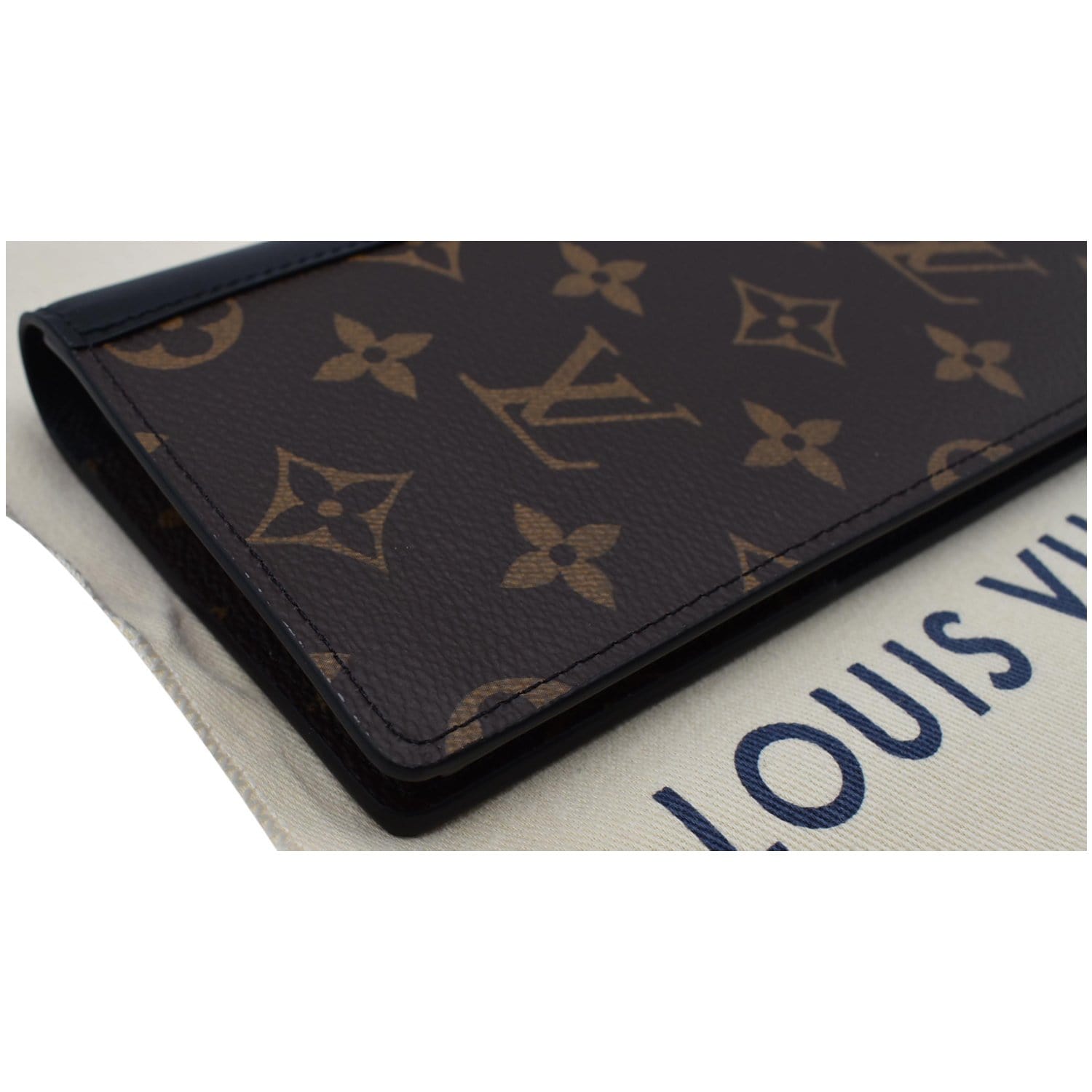 Louis Vuitton Monogram Macassar Brazza Wallet, Brown