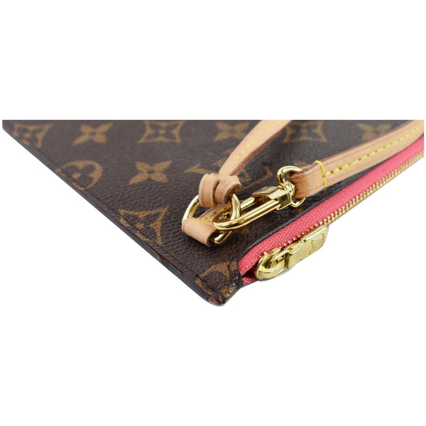 LOUIS VUITTON Pochette Wristlet Pouch Monogram Canvas Neverfull MM Brown
