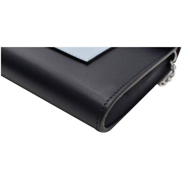 Celine Pocket Envelope Leather Shoulder Bag black corner