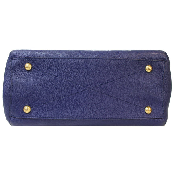 LOUIS VUITTON Montaigne GM Empreinte Leather Tote Bag Blue