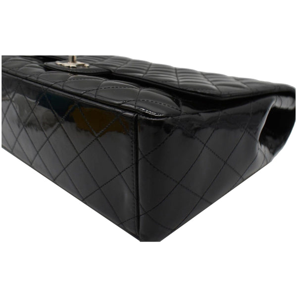 Chanel Classic Maxi Single Flap Quilted Patent Leather Bag