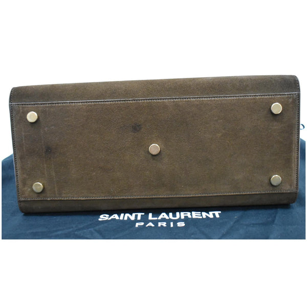 YVES SAINT LAURENT Sac de Jour Suede Leather Tote Shoulder Bag Brown