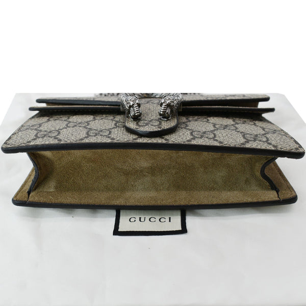 GUCCI Dionysus Super Mini GG Supreme Canvas Crossbody Bag Taupe 476432