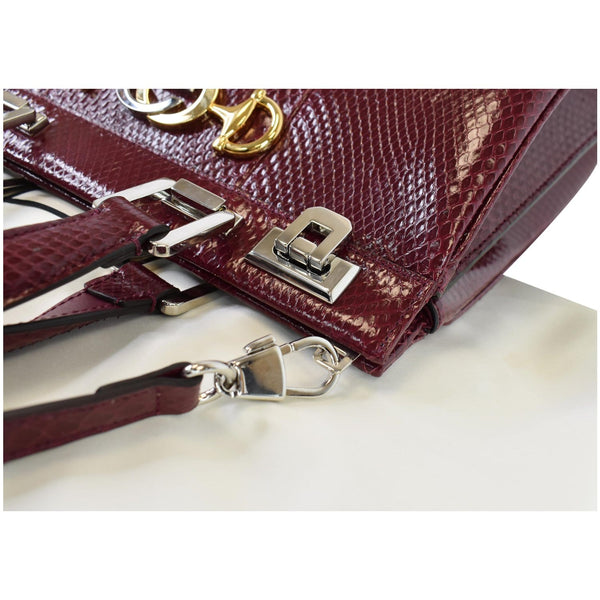 Gucci Zumi Small Snakeskin Leather Handbag