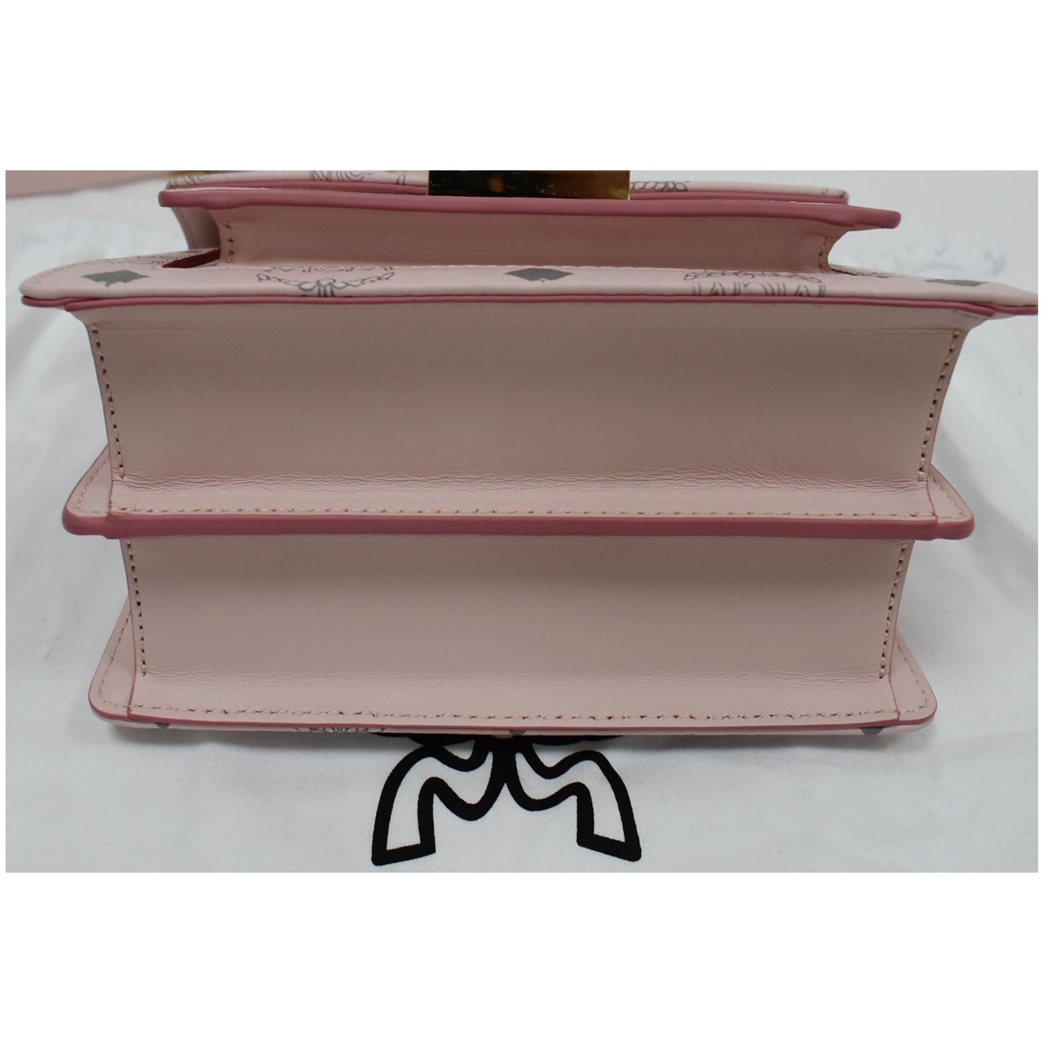 MCM Visetos Mini Patricia Crossbody Bag Soft Pink 1208376