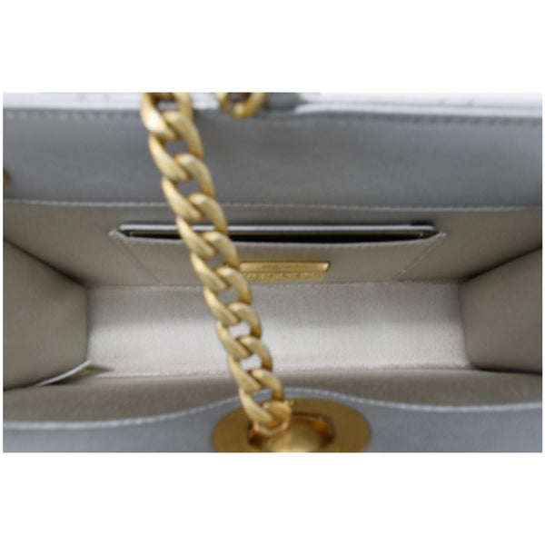 CHANEL By The Sea Quilted Lambskin Leather Clutch Wallet Metallic Silver