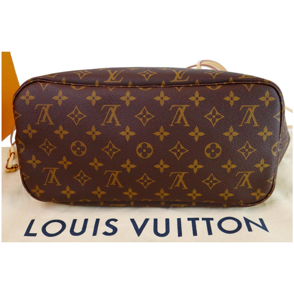 Louis Vuitton Neverfull MM Monogram Canvas Tote Bag bottom side