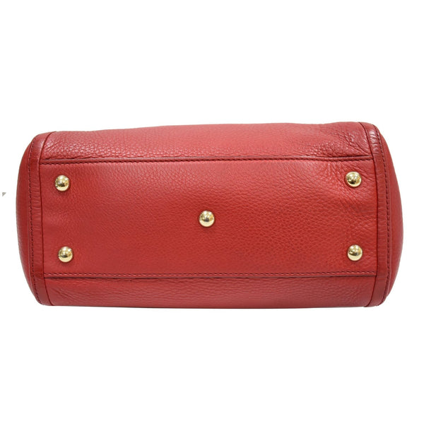 GUCCI Soho Leather Top Handle Shoulder Bag Red 369176