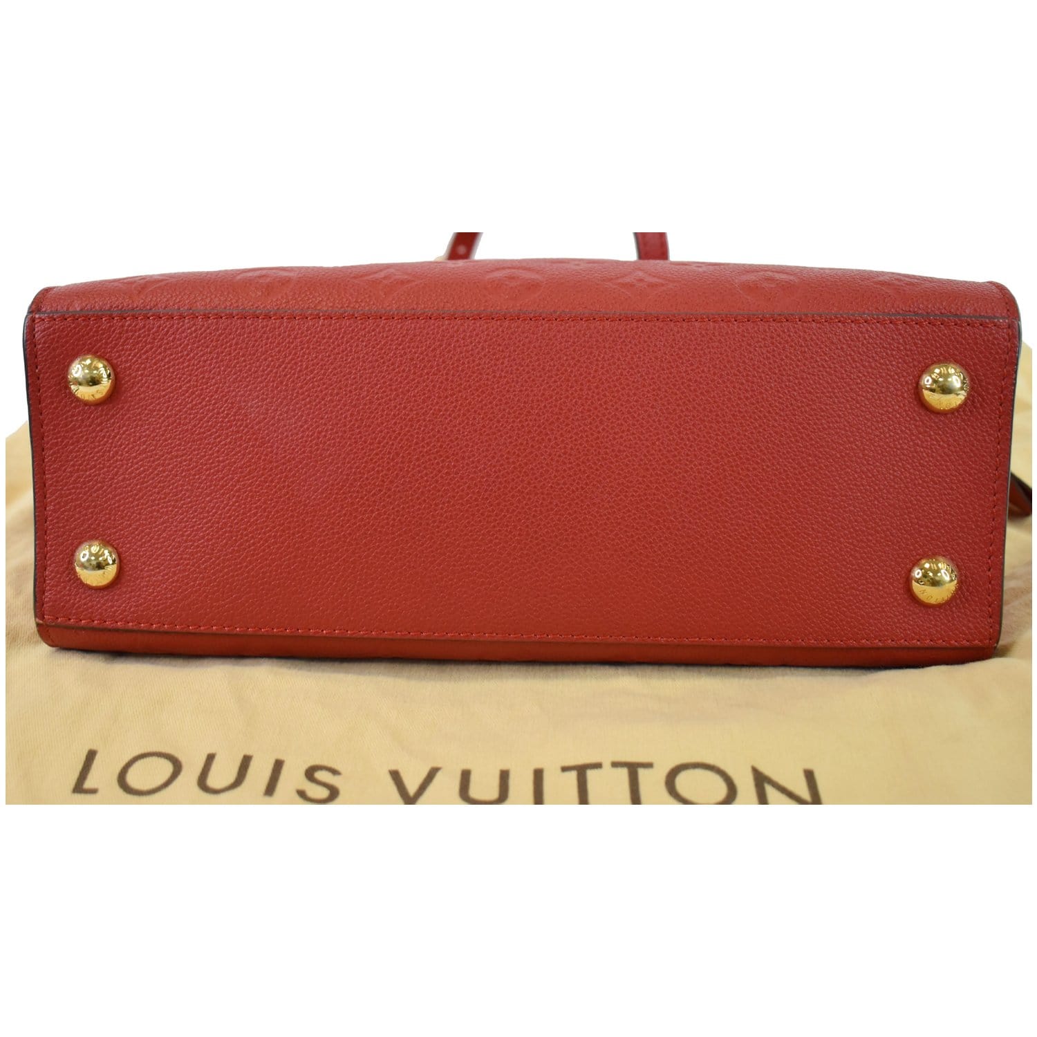 Louis Vuitton Monogram Mini Empreinte Pont Neuf M41747 Red Leather