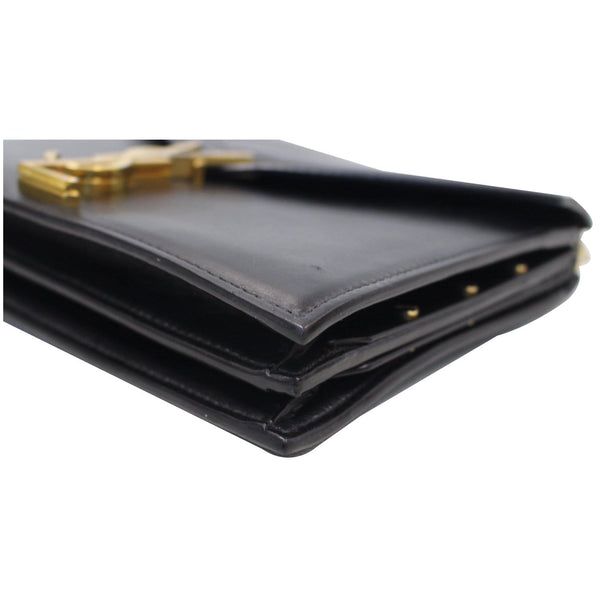 YVES SAINT LAURENT Cassandra Medium Monogram Clasp Shoulder Bag Black