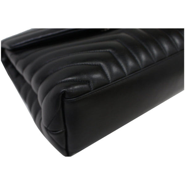 YVES SAINT LAURENT Medium Loulou Matelasse Leather Chain Shoulder Bag Black