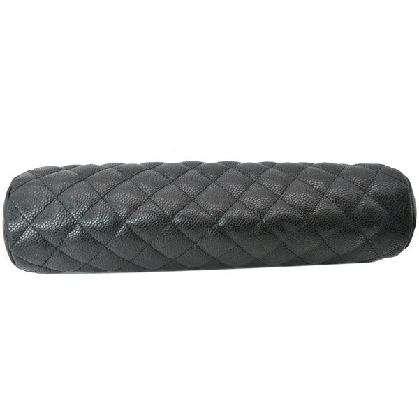 CHANEL Timeless Caviar Quilted Leather Clutch Black