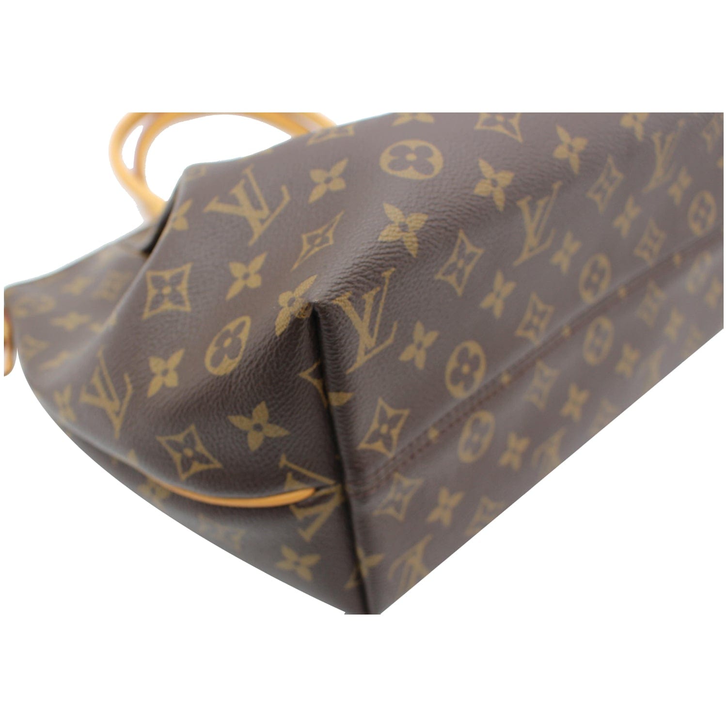 Turenne leather handbag Louis Vuitton Brown in Cloth - 33309349