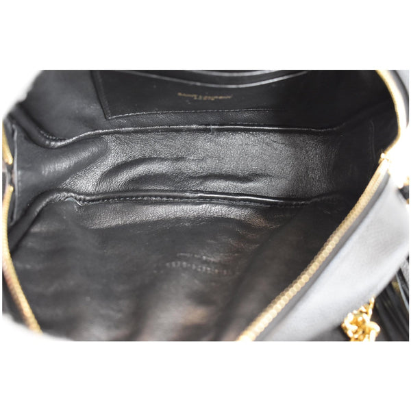 YVES SAINT LAURENT Mini Lou Leather Camera Crossbody Bag Black