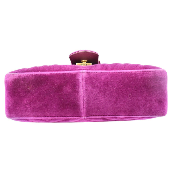 GUCCI GG Marmont Velvet Small Shoulder Bag Purple 443497