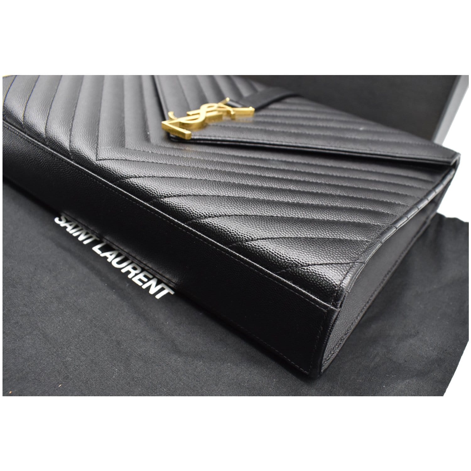 Saint Laurent Large Envelope Calfskin Shoulder Bag
