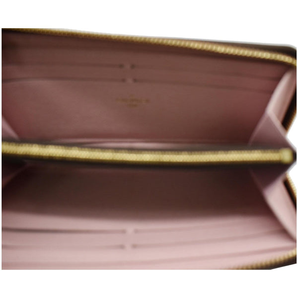 LOUIS VUITTON Clemence Damier Ebene  Wallet Brown